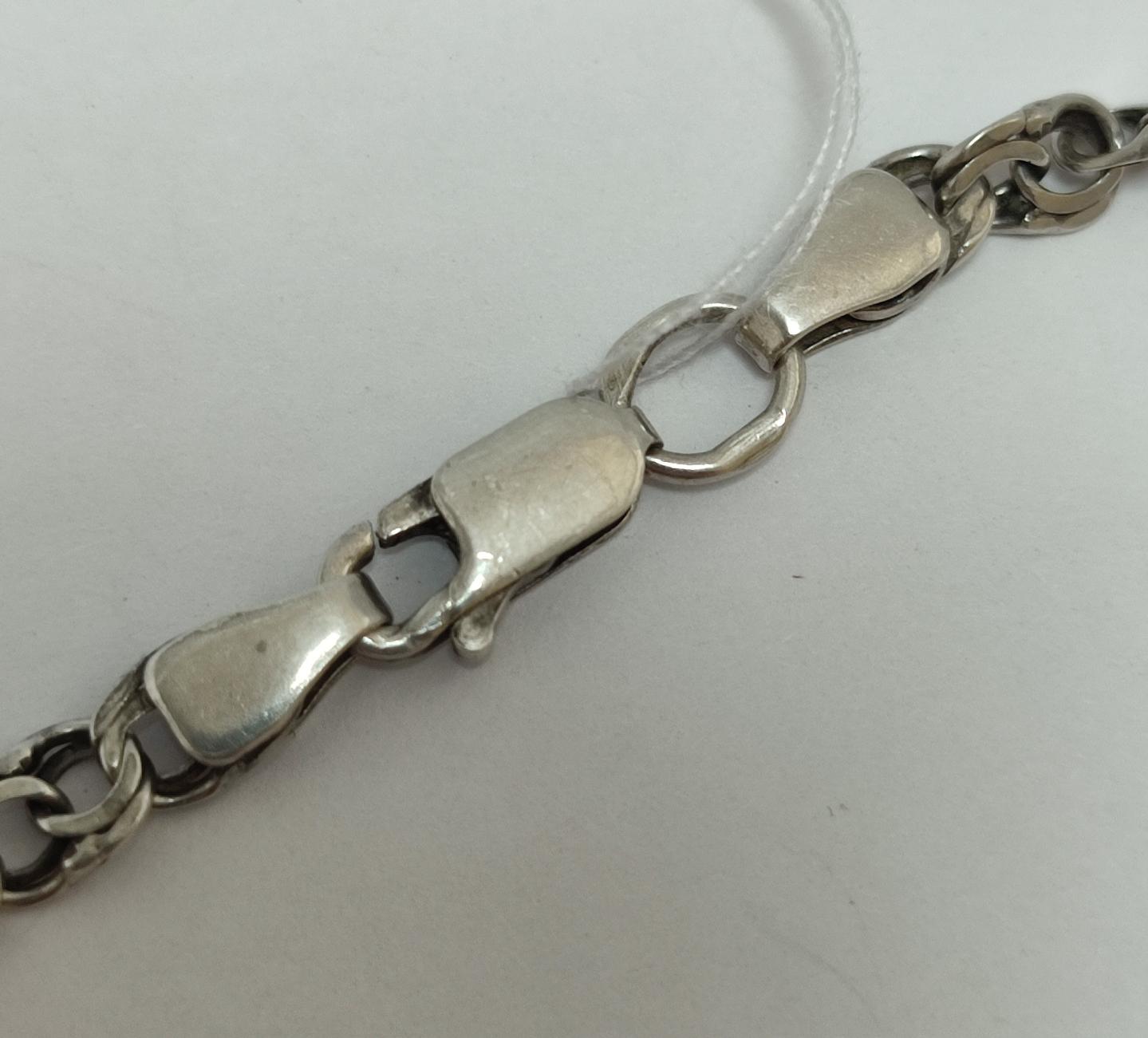 Серебряная цепь с плетением Бисмарк (33734872) 2