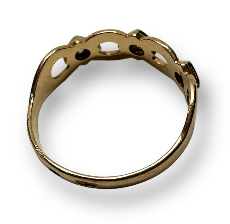 Кольцо из красного и белого золота с цирконием (29999368)  3