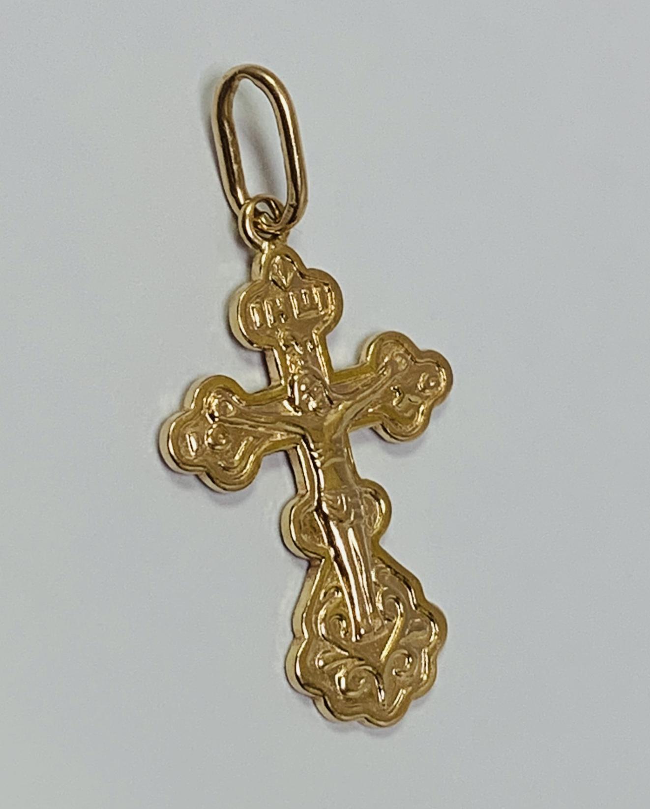 Підвіс-хрест з червоного золота (33479957) 1