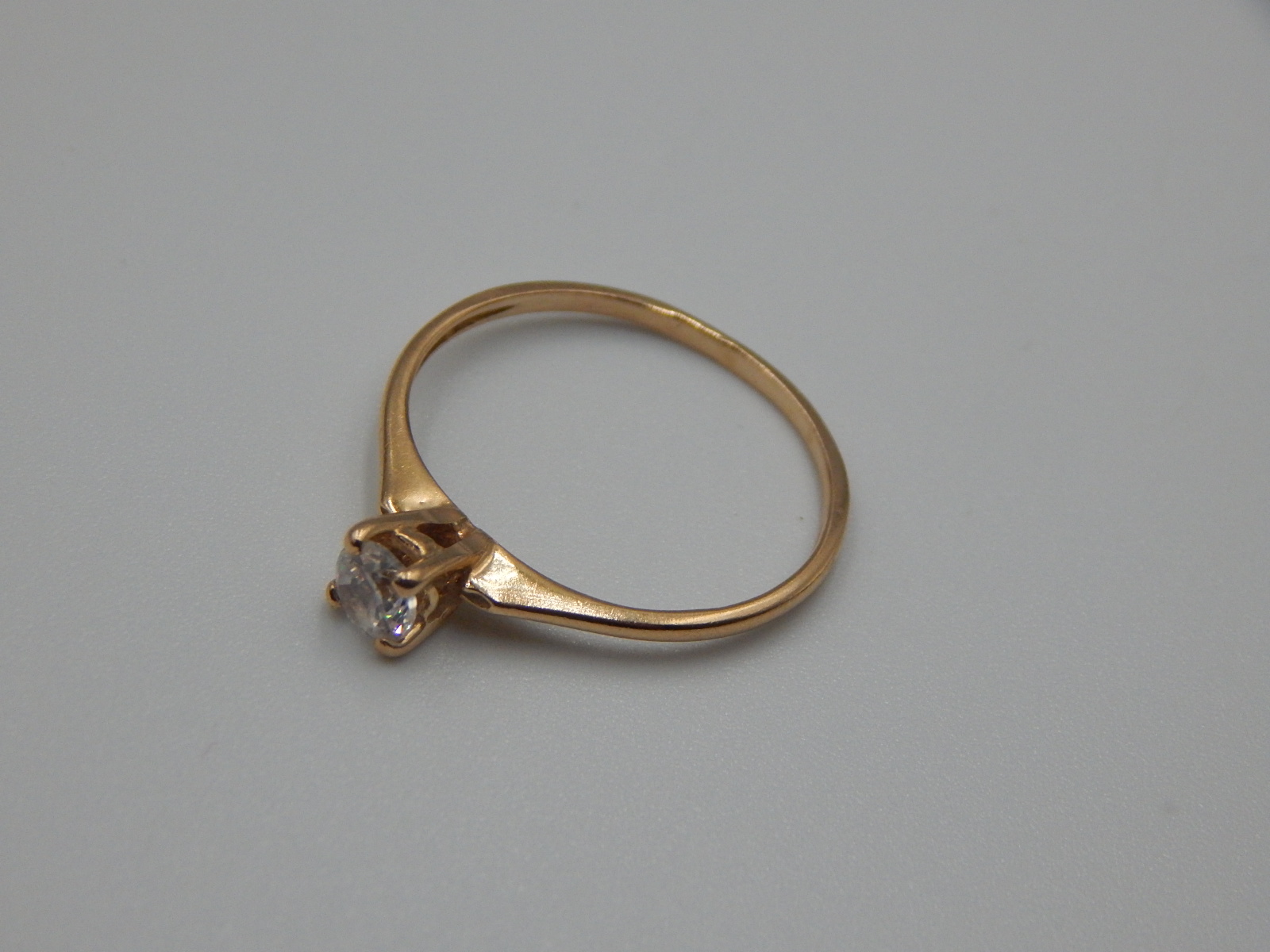 Кольцо из красного золота с цирконием (31317499) 2