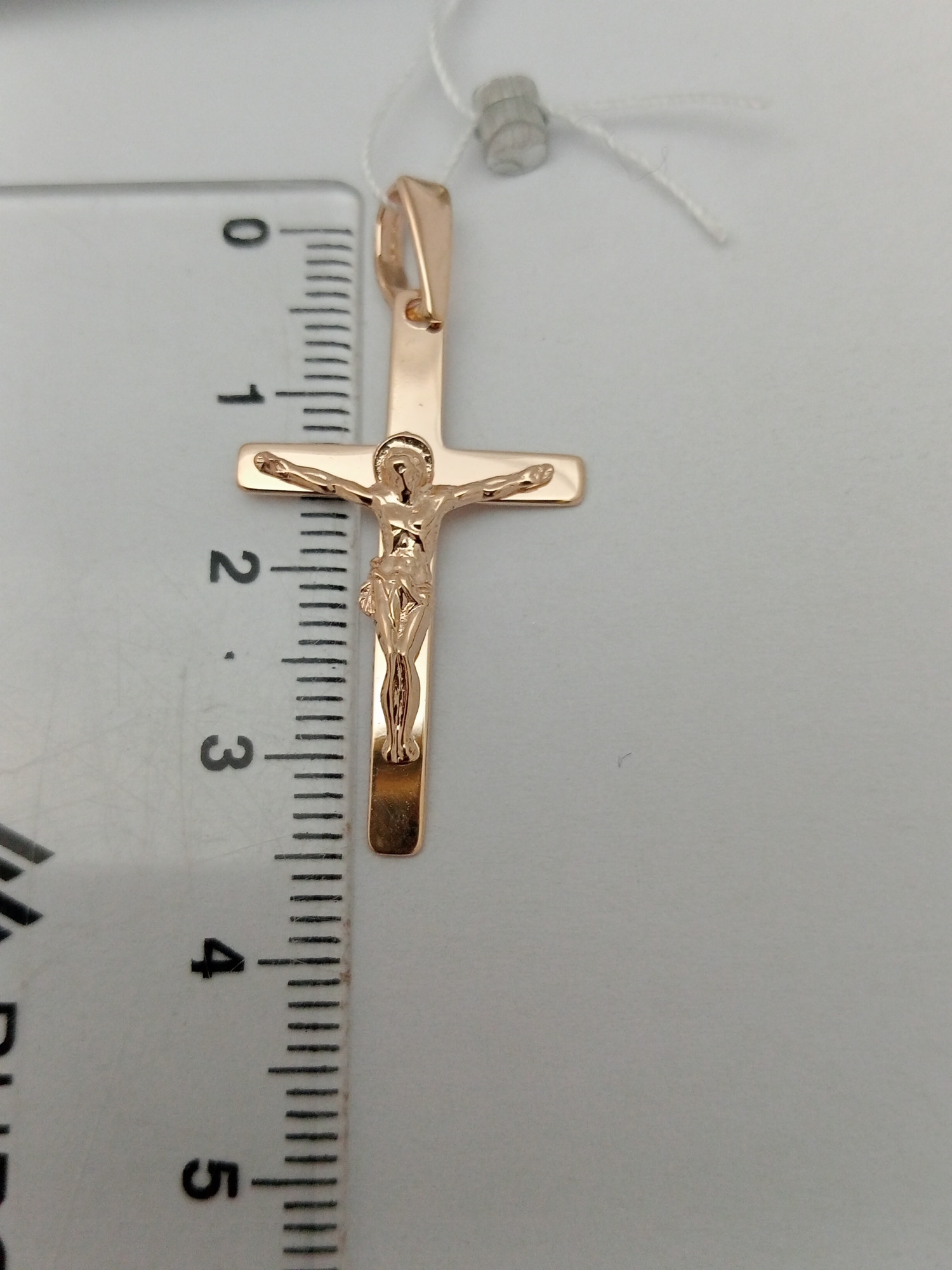 Підвіс-хрест з червоного золота (33539902) 2