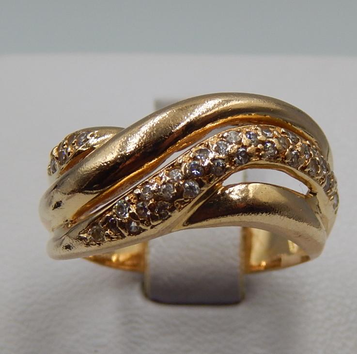 Кольцо из красного золота с цирконием (31958727) 0