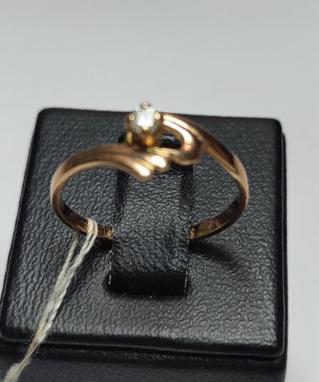 Кольцо из красного золота с цирконием (28336771) 2