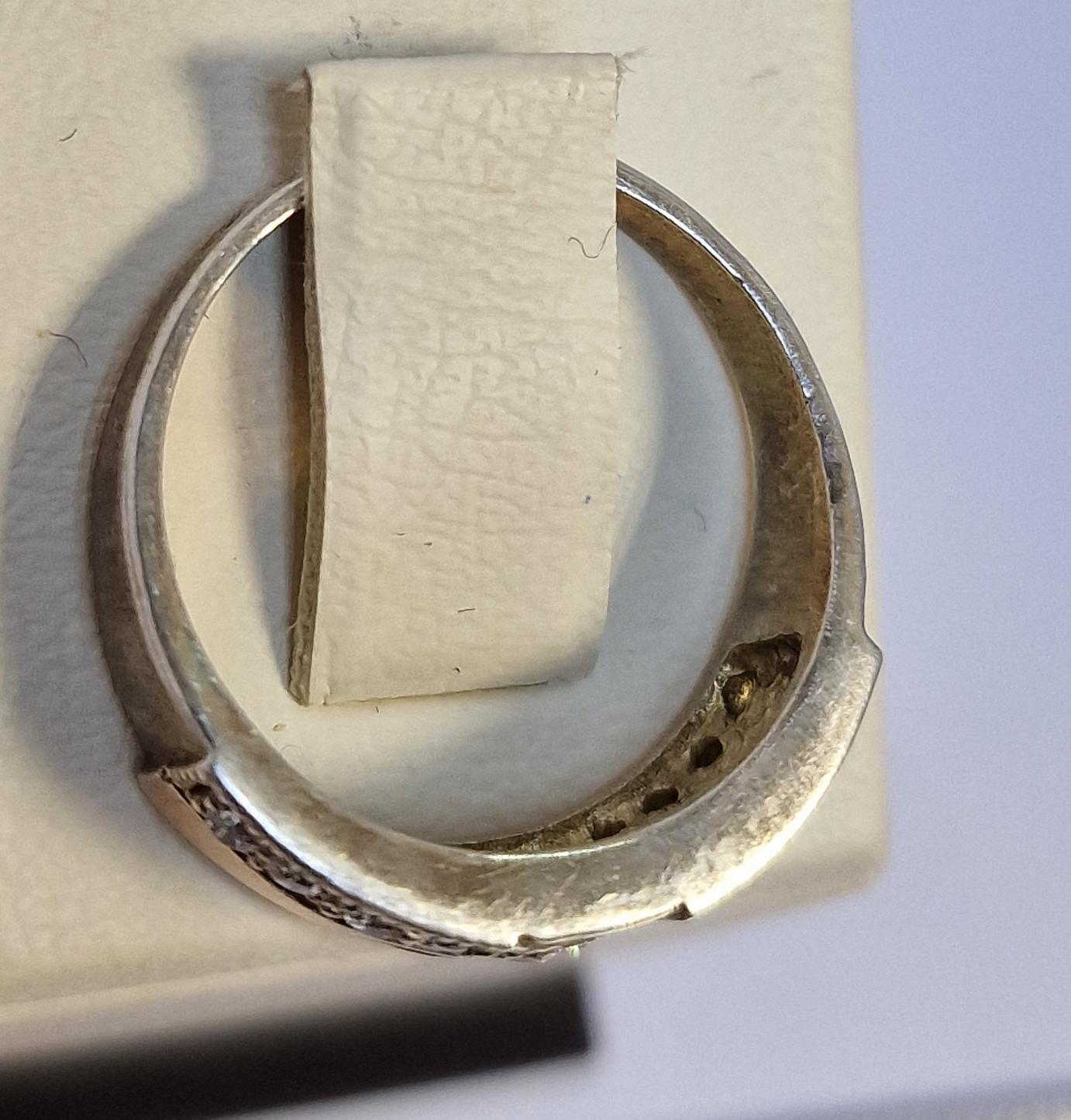 Серебряное кольцо с позолотой и цирконием (33722404) 1