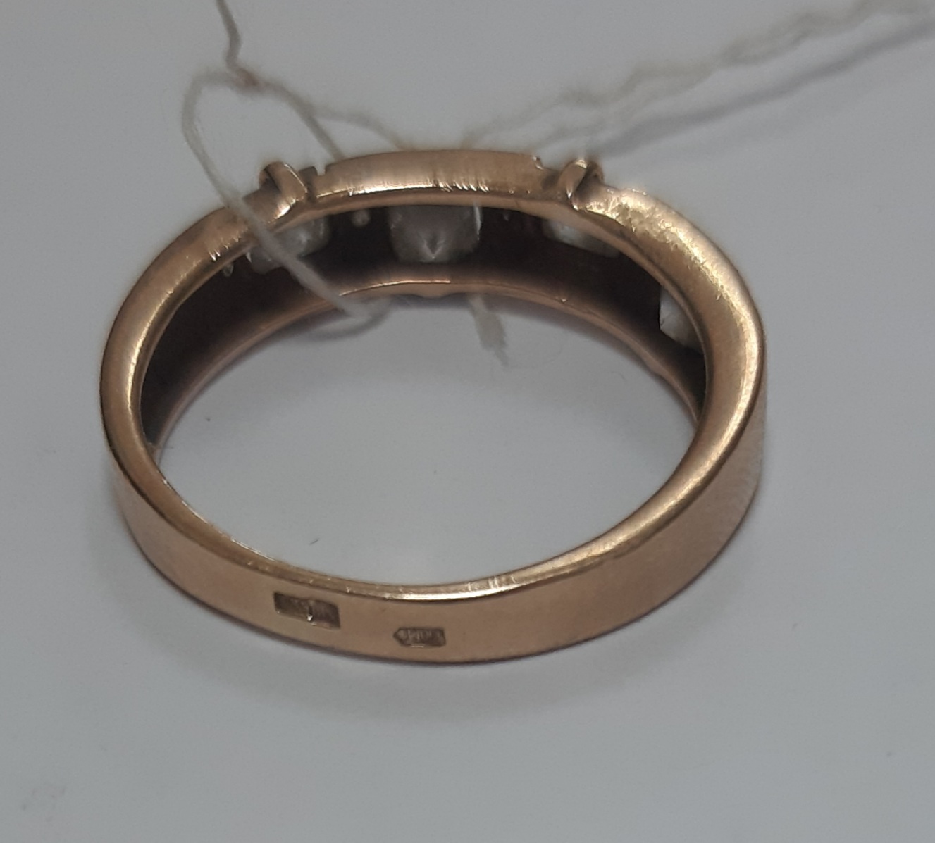 Кольцо из красного золота с цирконием (31384423) 9
