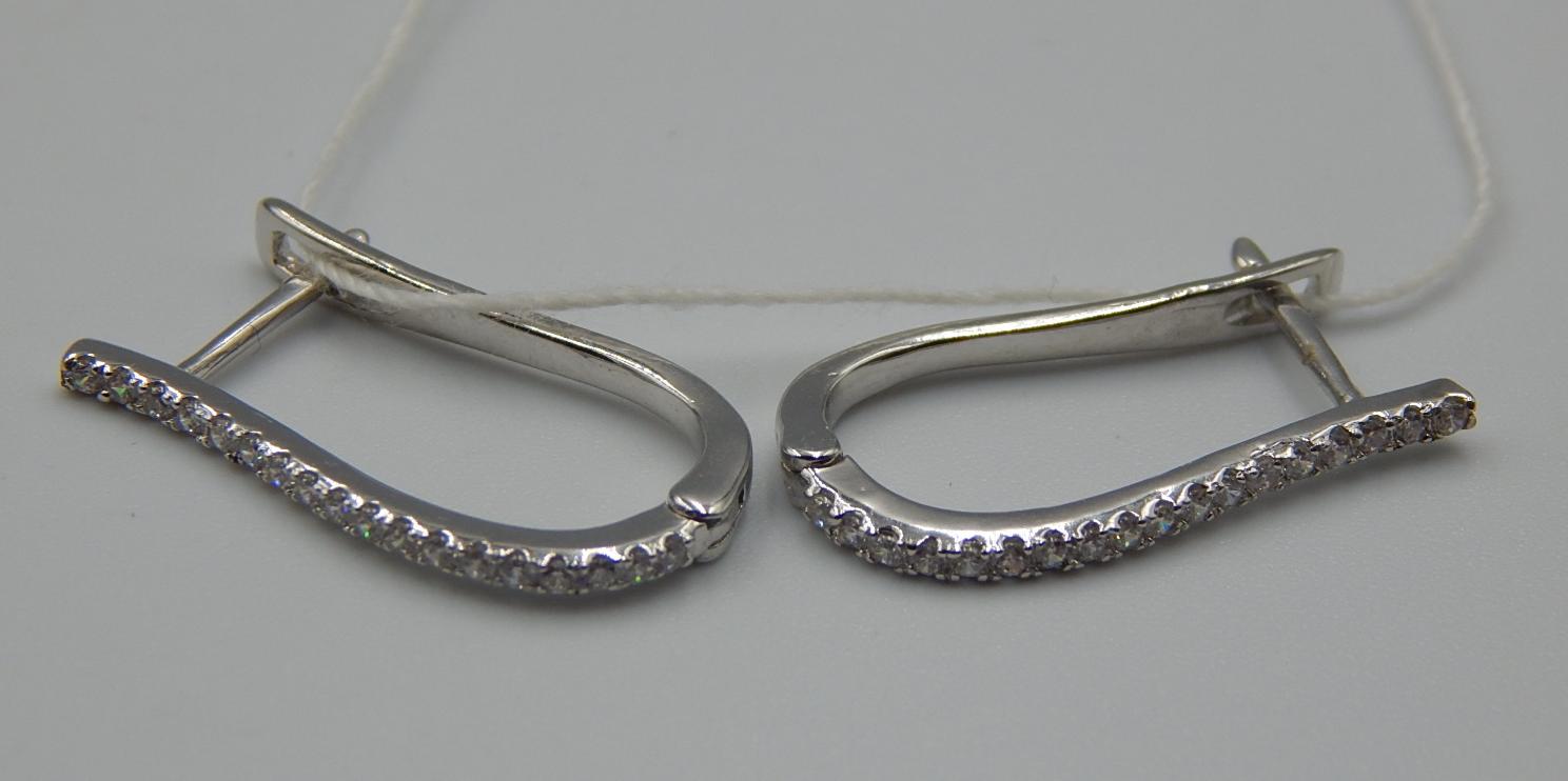 Срібні сережки з цирконієм (31061493) 2