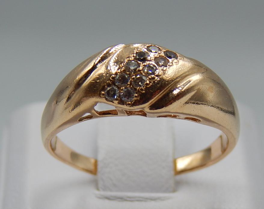 Кольцо из красного золота с цирконием (31958752) 0