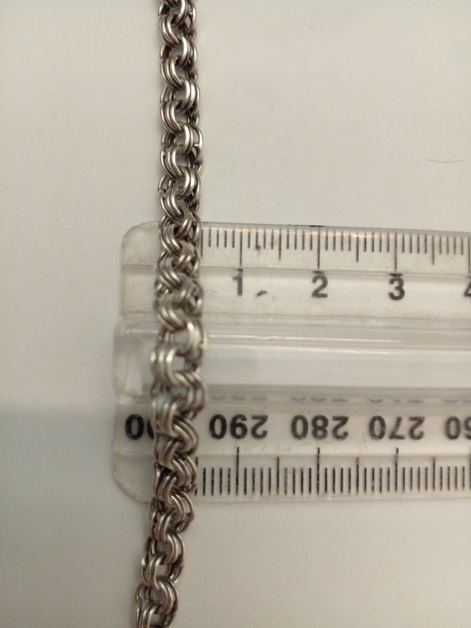 Серебряная цепь с плетением Бисмарк (32019194) 1
