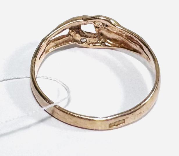 Кольцо из красного и белого золота с цирконием (33652755) 5
