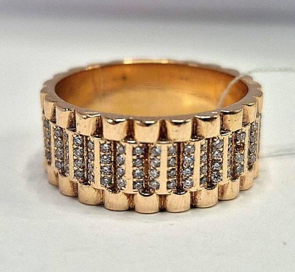 Кольцо из красного золота с бриллиантом (-ми) (33480922)  0