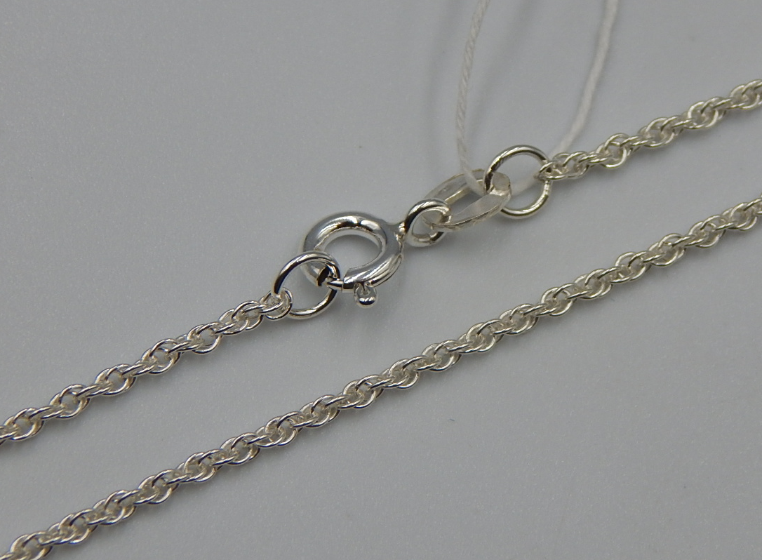 Серебряная цепь с плетением Кордовое (31950697) 0