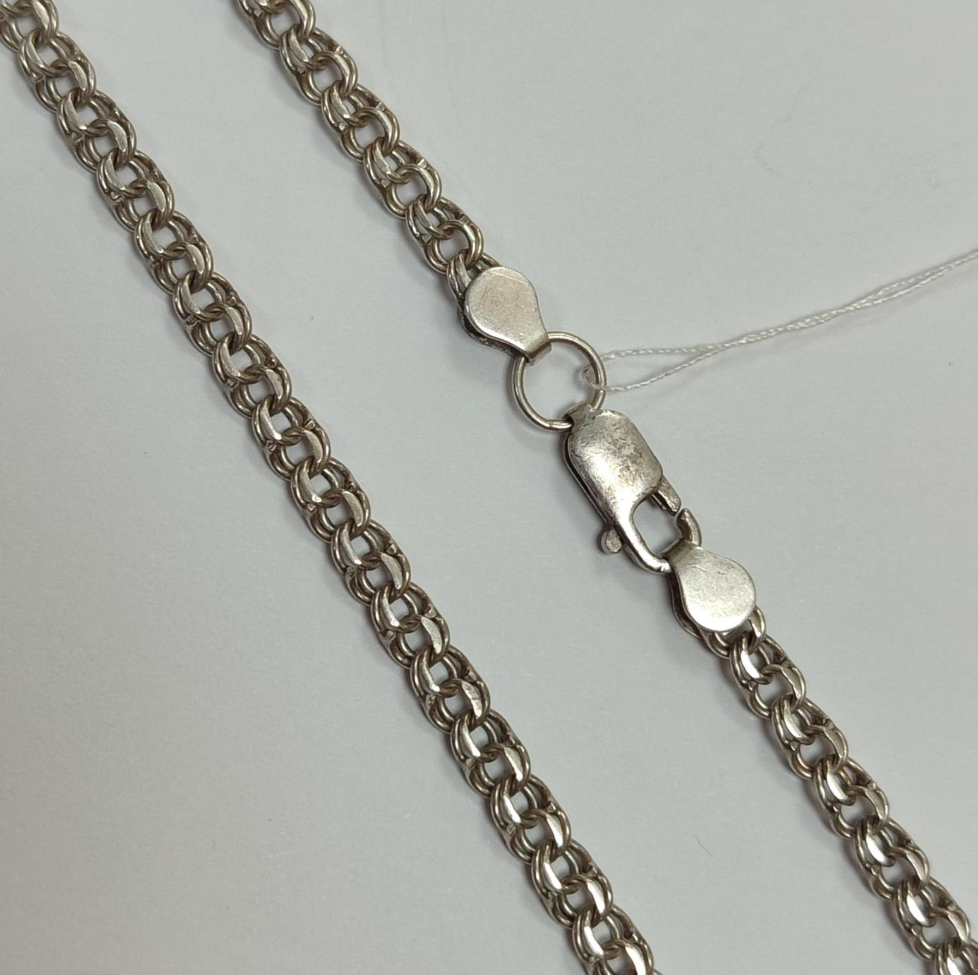 Серебряная цепь с плетением Бисмарк (33533014) 0