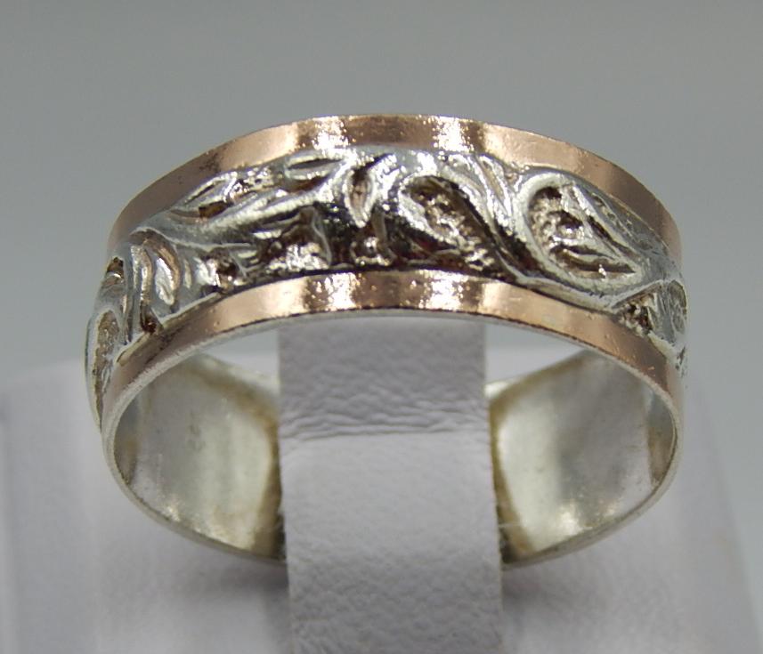 Серебряное кольцо с позолотой (31098931) 0