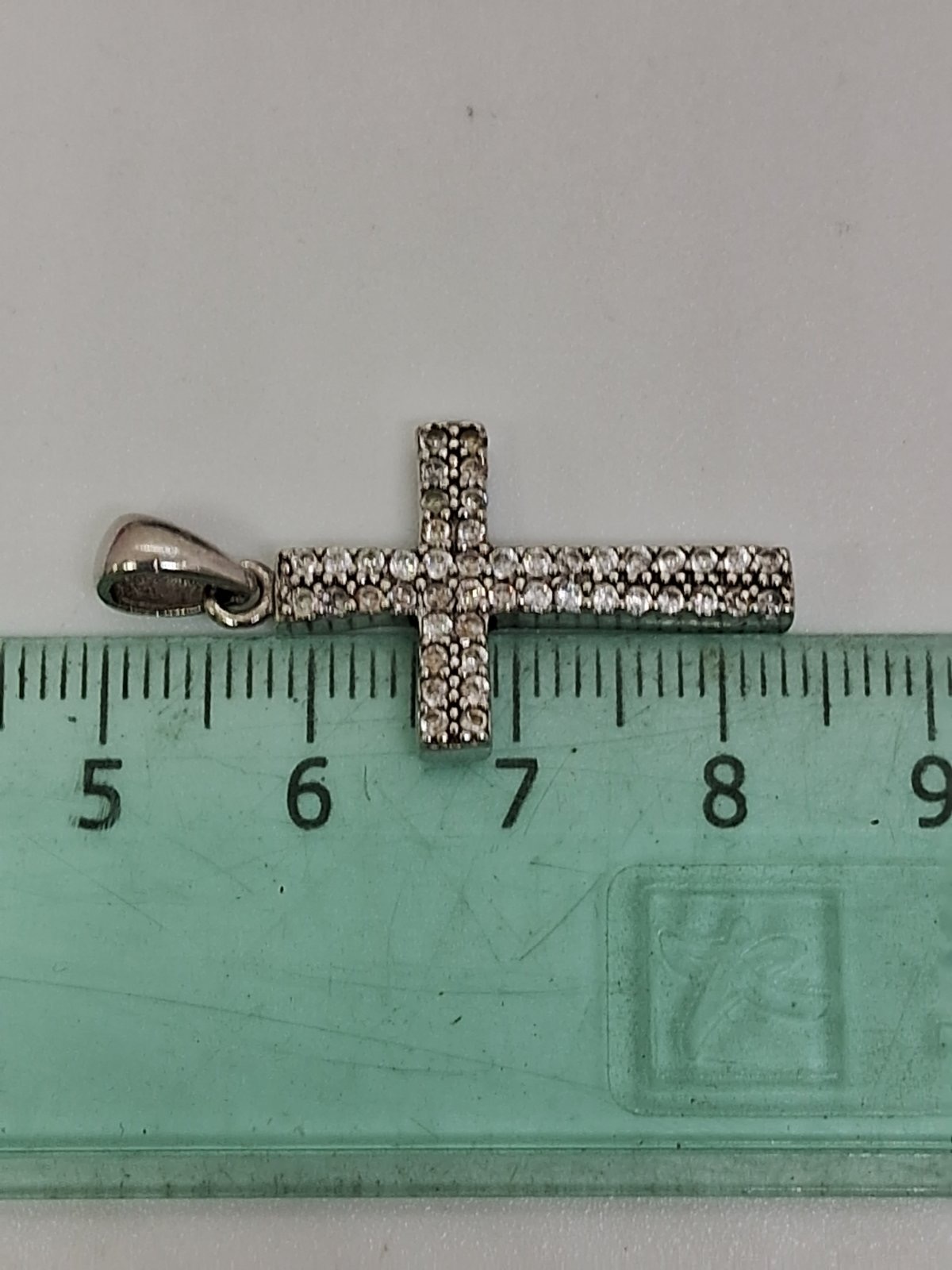 Срібний підвіс-хрест із цирконієм (33425382) 5