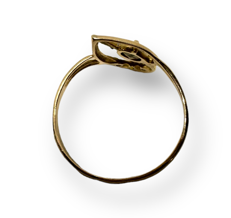 Кольцо из красного и белого золота с цирконием (29912728) 3