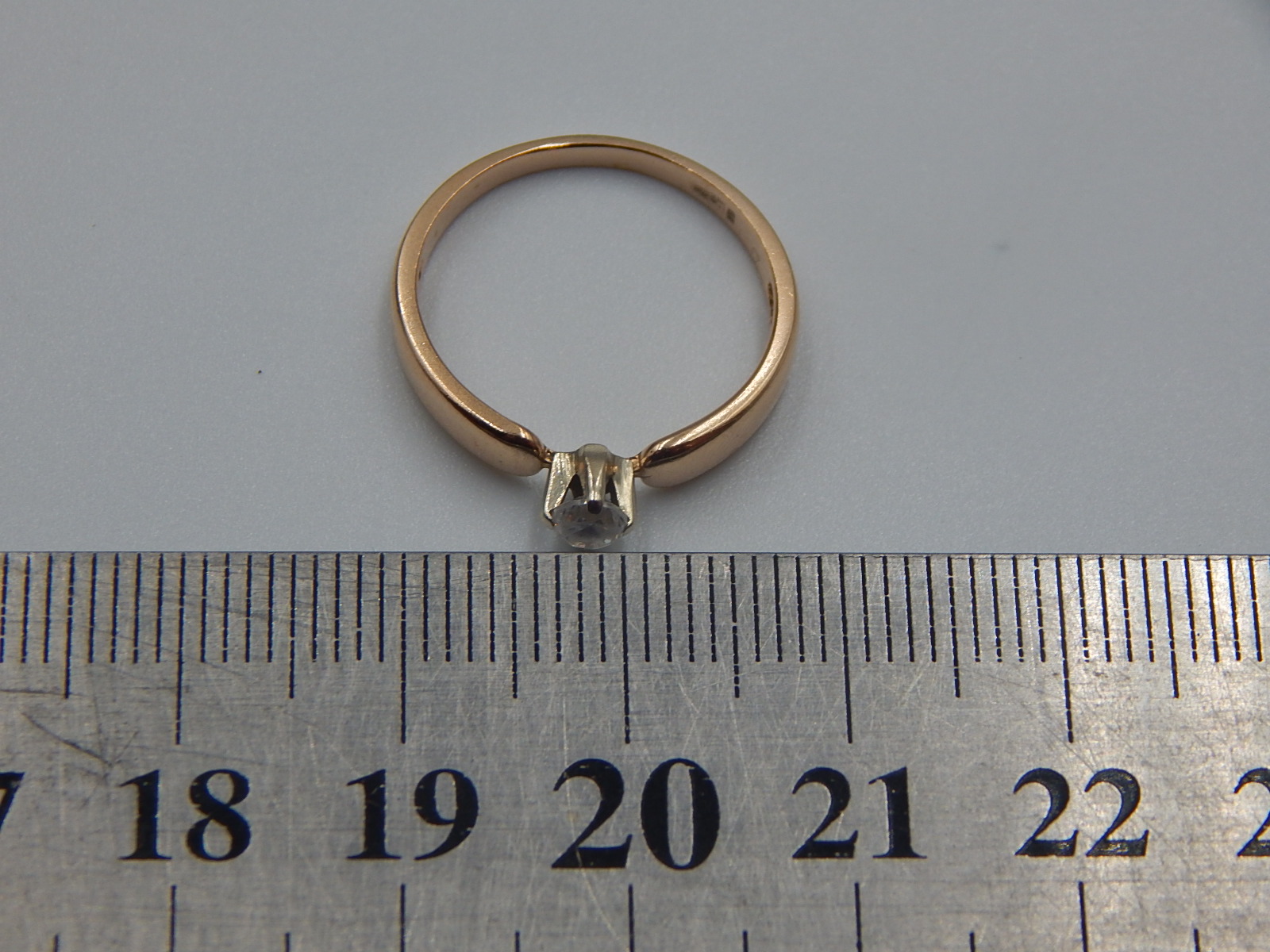 Кольцо из красного золота с цирконием (31957589) 5