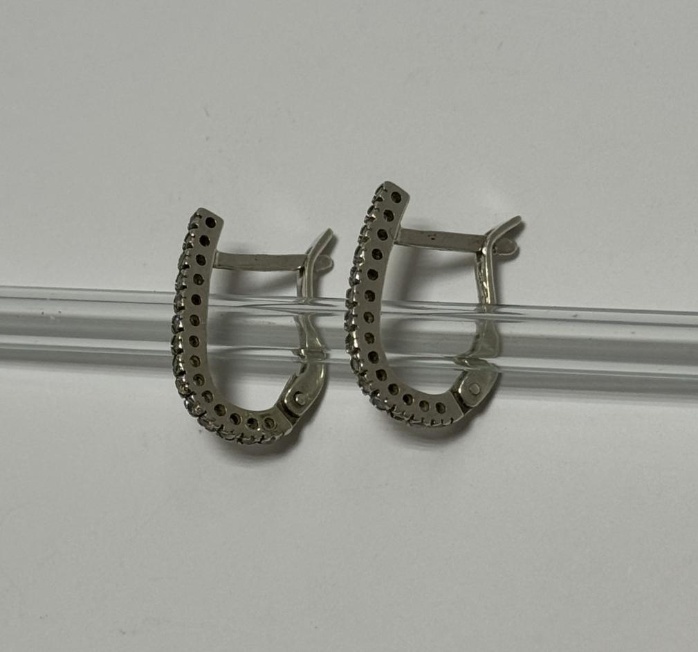 Срібні сережки з цирконієм (33912343) 2