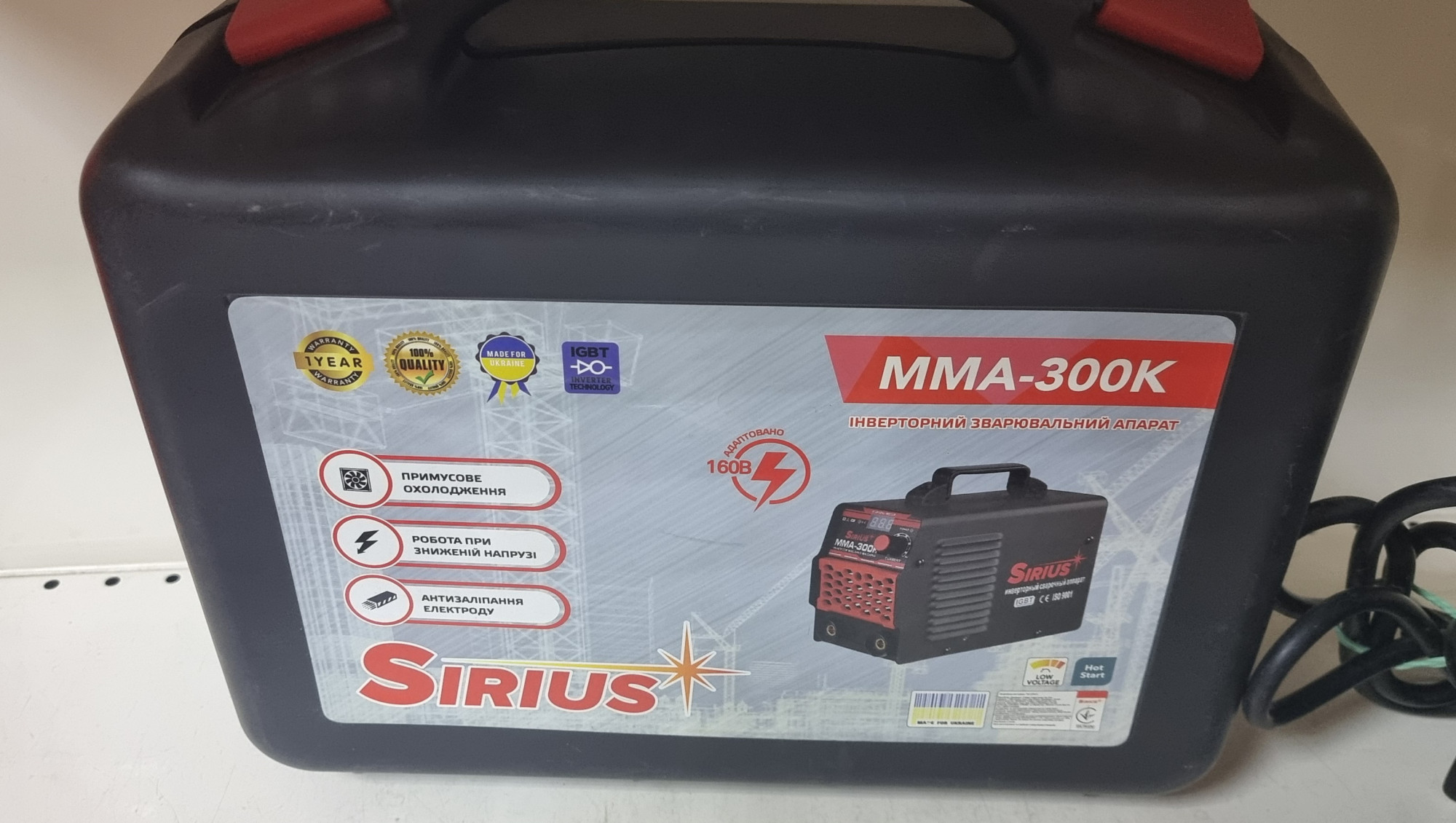Зварювальний інвертор Sirius MMA-300K 3