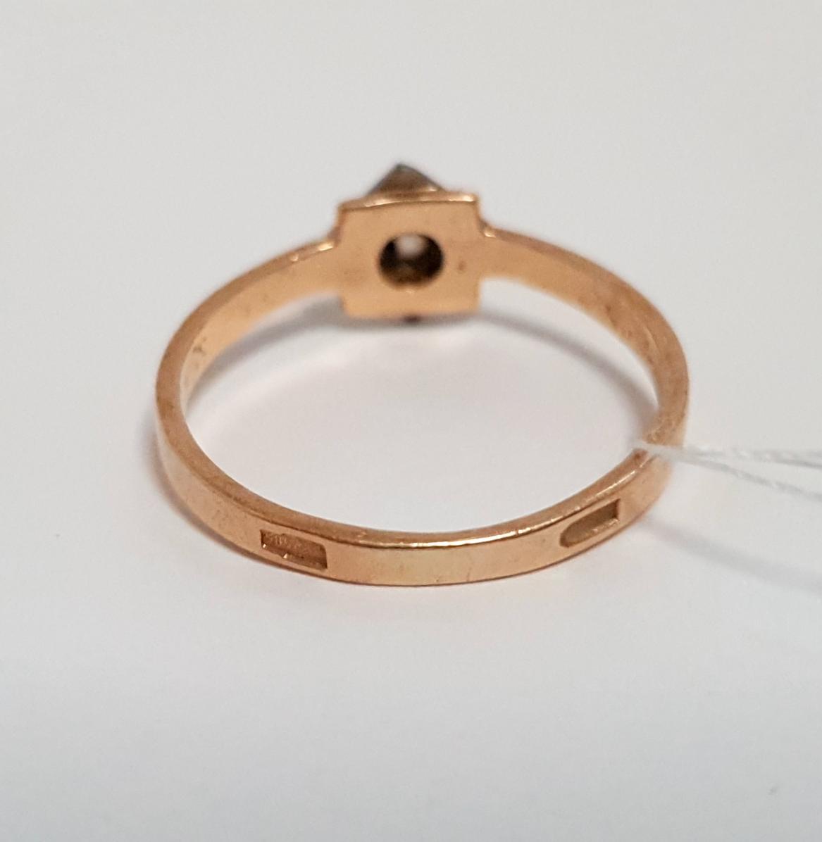 Кольцо из красного и белого золота с цирконием (33211606) 2