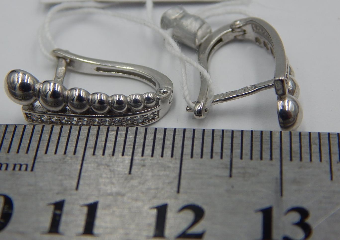 Срібні сережки з цирконієм (33073706) 4