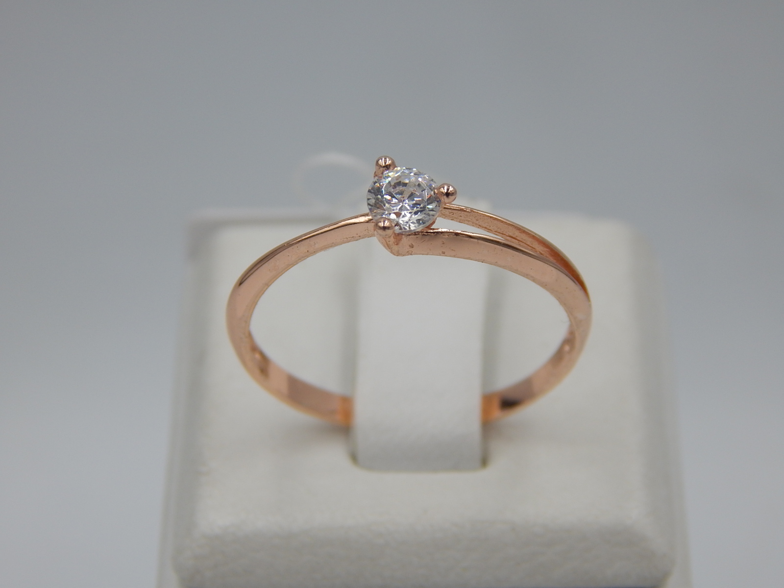 Серебряное кольцо с позолотой и цирконием (30704390) 2