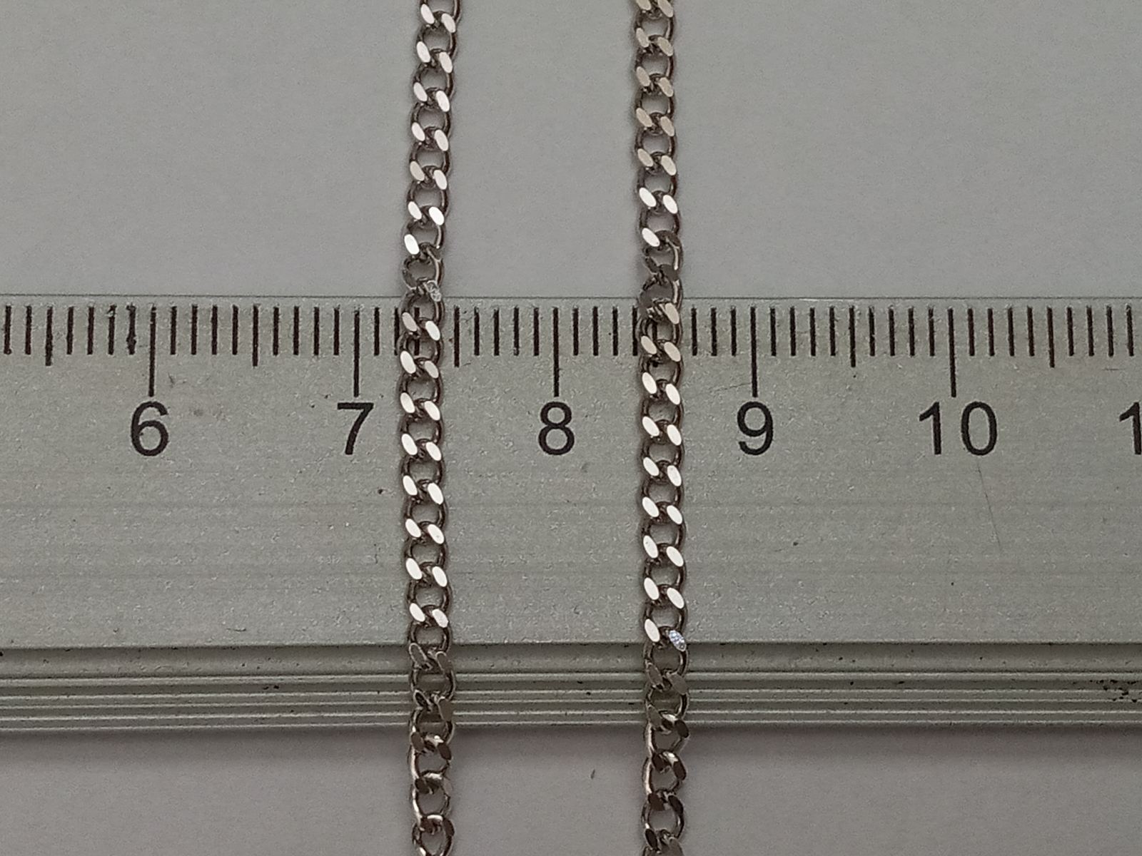 Серебряная цепь с плетением панцирное (29033092) 3