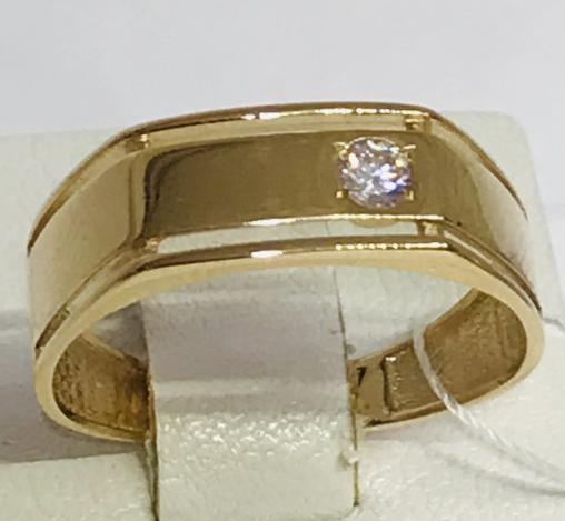 Перстень із червоного золота з цирконієм (30441266) 2