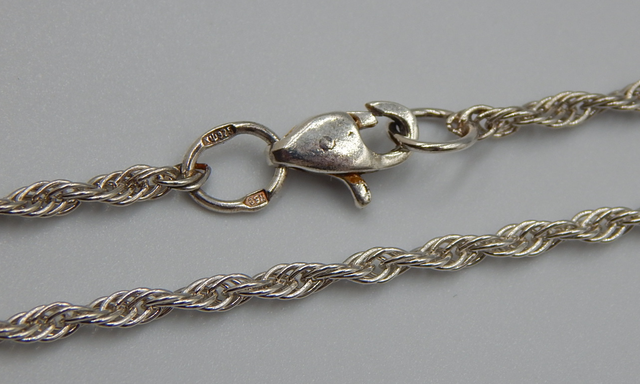 Серебряная цепь с плетением Кордовое (30590046) 0