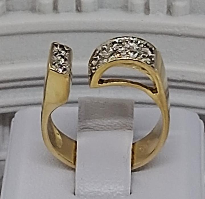 Кольцо из желтого золота с цирконием (32473520) 0