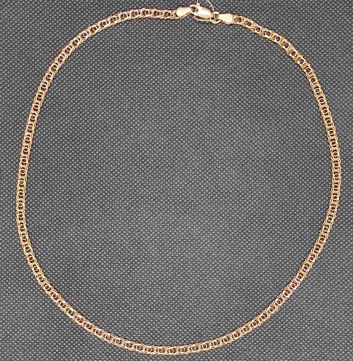 Ланцюжок з червоного золота з плетінням Бісмарк (32497665) 1