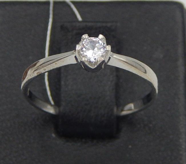 Серебряное кольцо с цирконием (30514669) 0