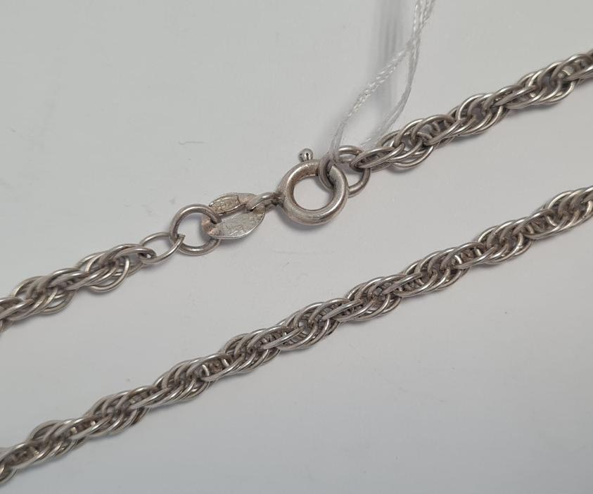 Серебряная цепь с плетением Кордовое (33959655) 0