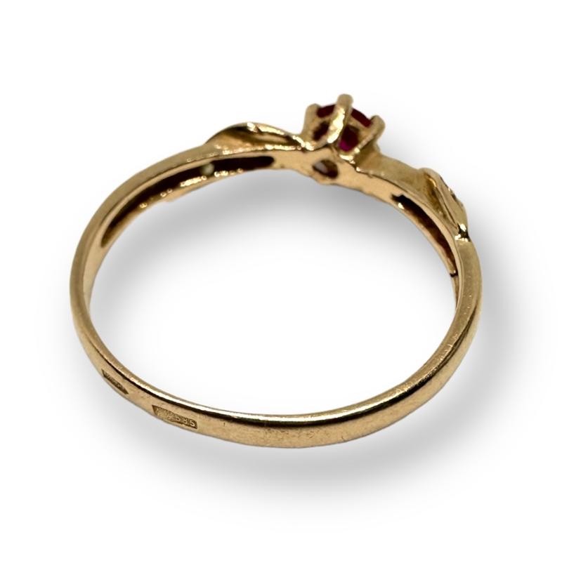 Кольцо из красного золота с цирконием (30117112) 1