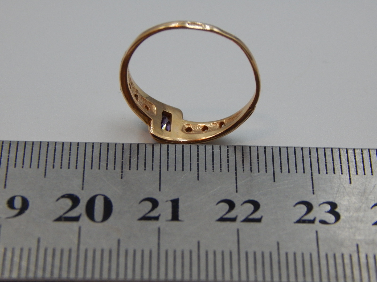 Кольцо из красного золота с цирконием (32272963) 6