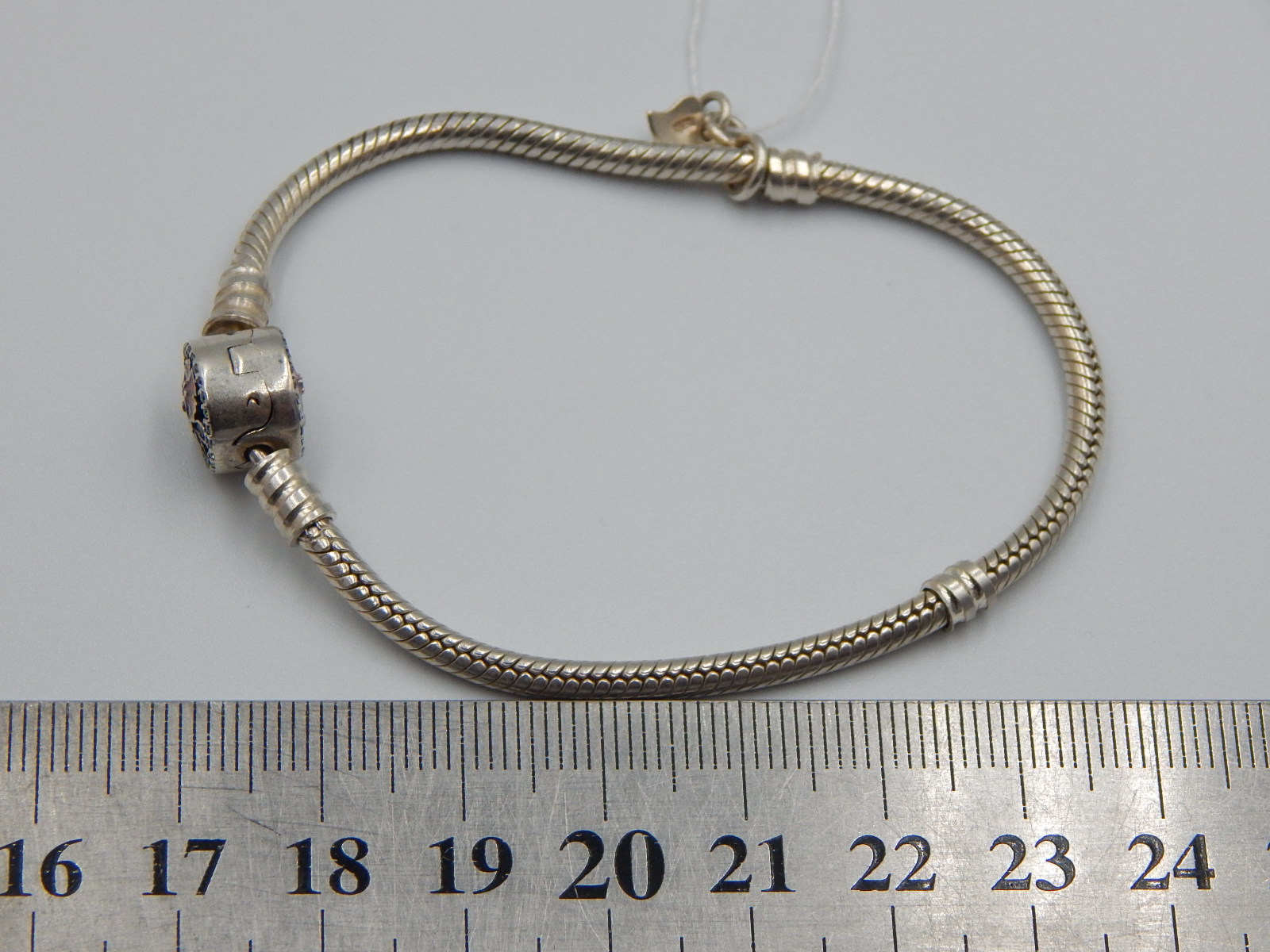 Серебряный браслет с эмалью и цирконием (30526572) 3