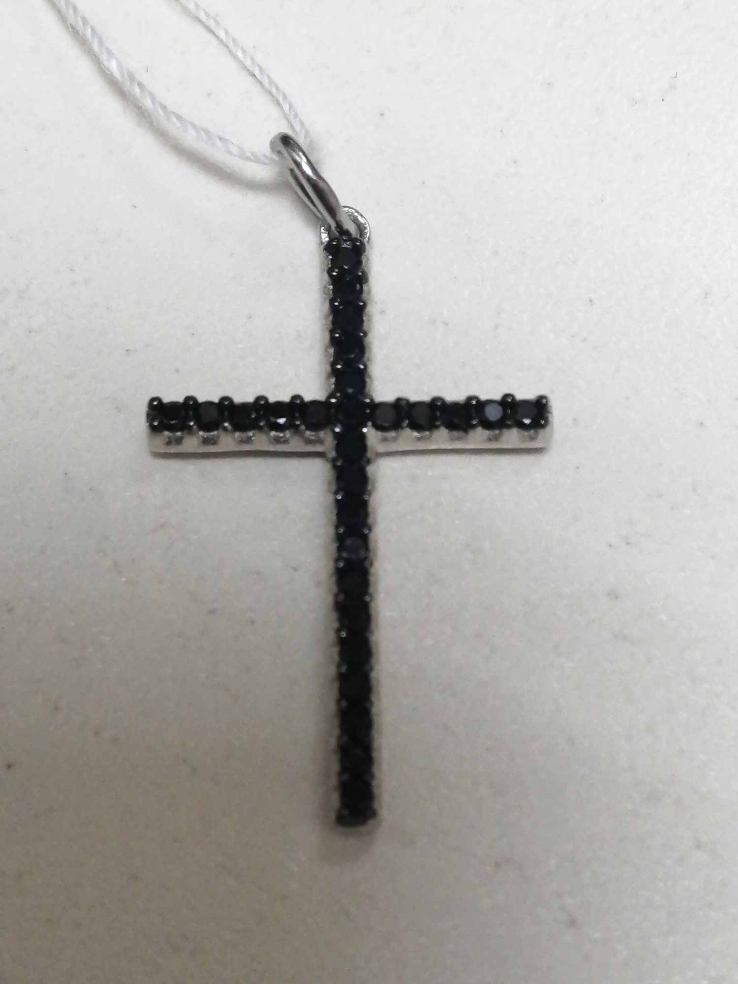 Срібний підвіс-хрест із цирконієм (31497062) 1