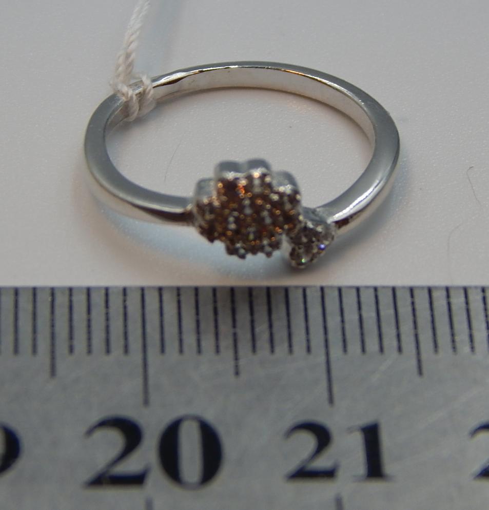 Серебряное кольцо с цирконием (30528461) 3