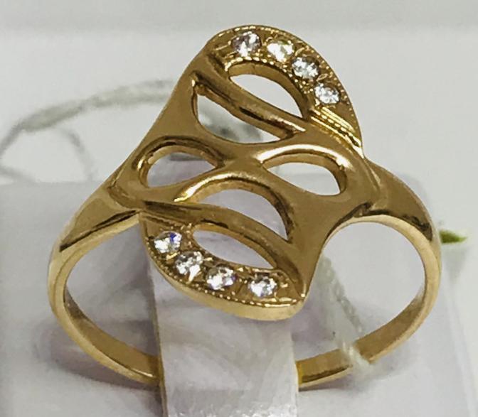 Кольцо из красного золота с цирконием (28943640) 1