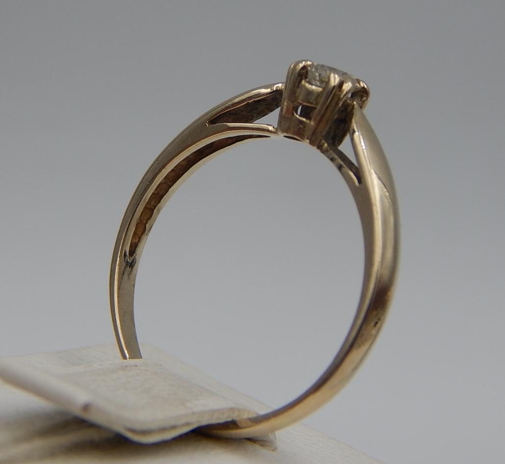 Кольцо из белого золота с бриллиантом (-ми) (32202911) 4