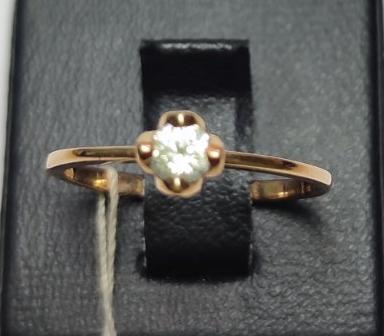 Кольцо из красного золота с цирконием (28336911) 1