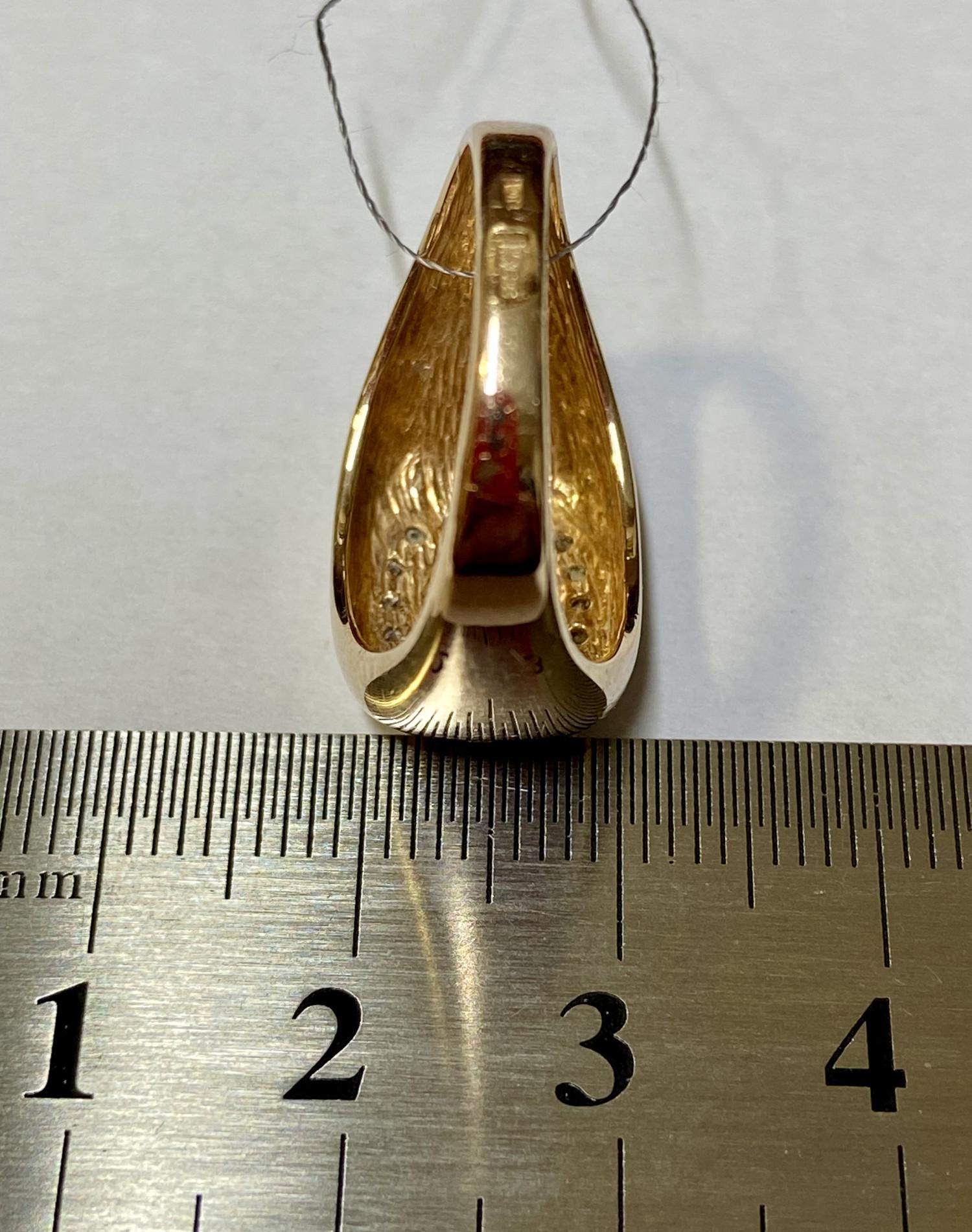 Перстень из красного золота с цирконием (32871300) 4