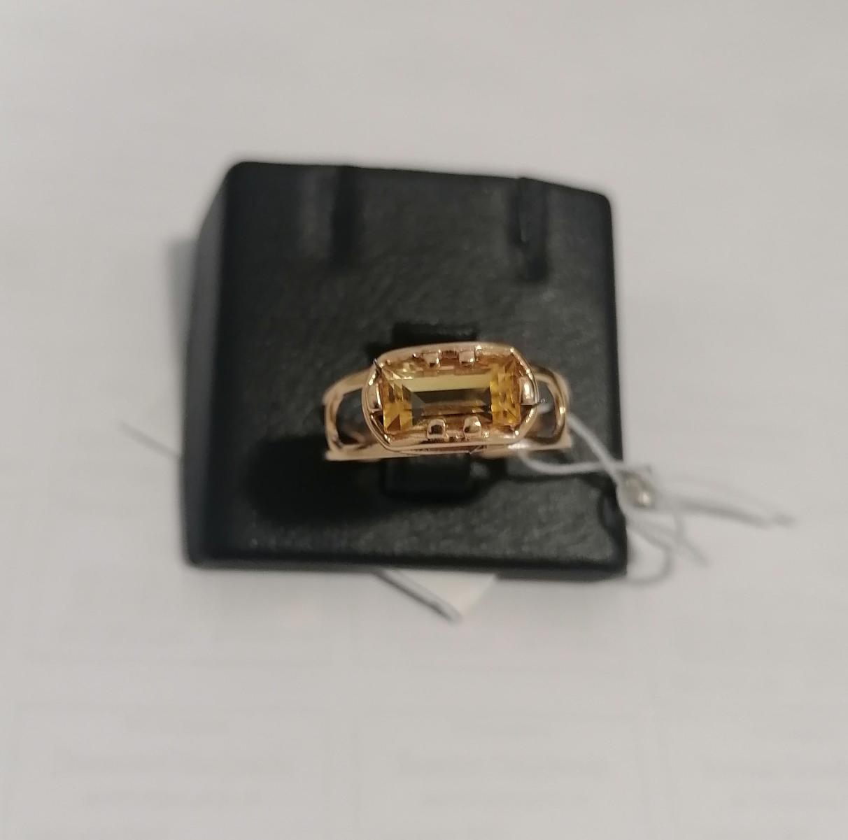 Кольцо из красного золота с цирконием (30833412)  1