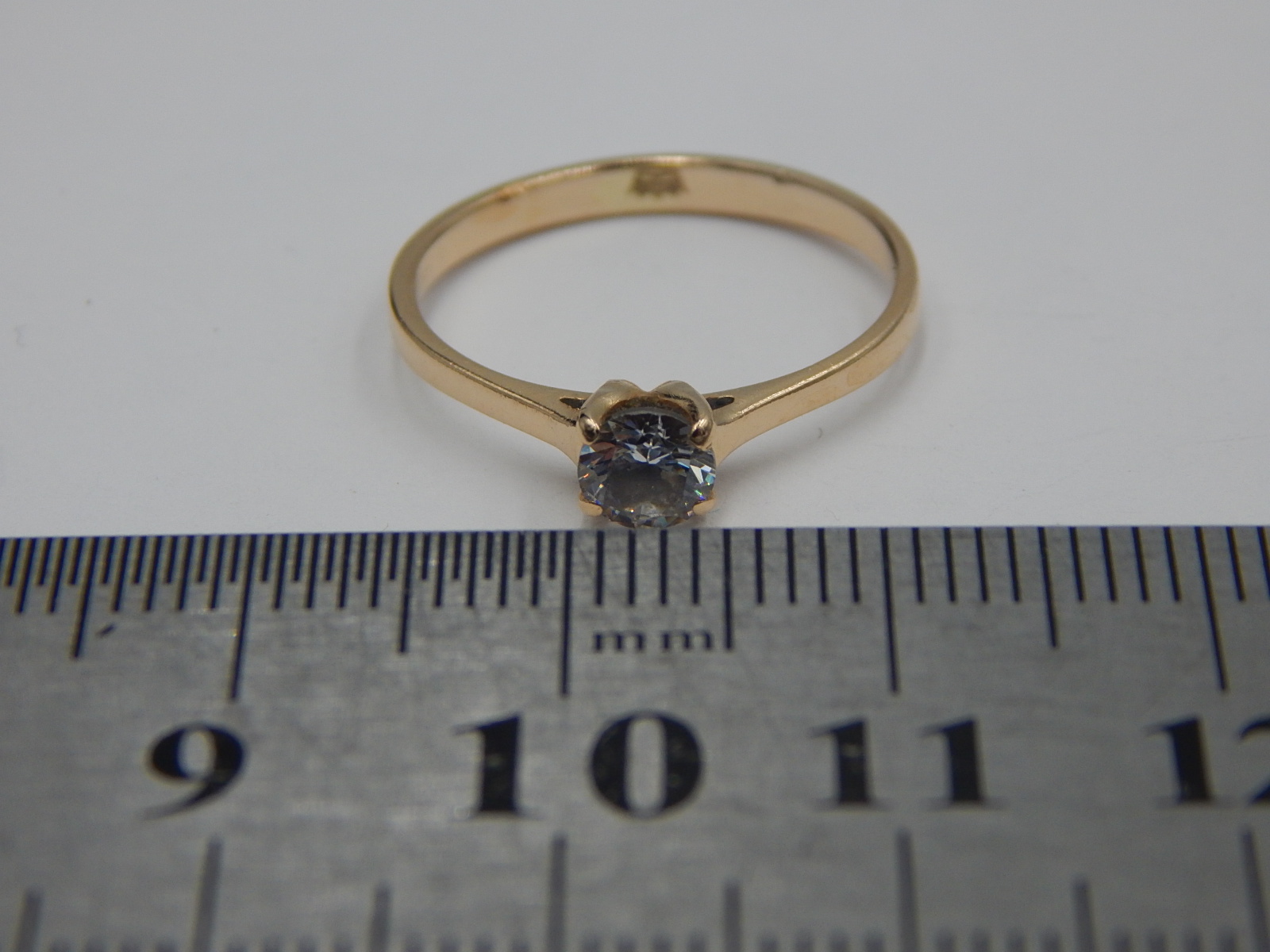 Кольцо из красного золота с цирконием (30837897) 5