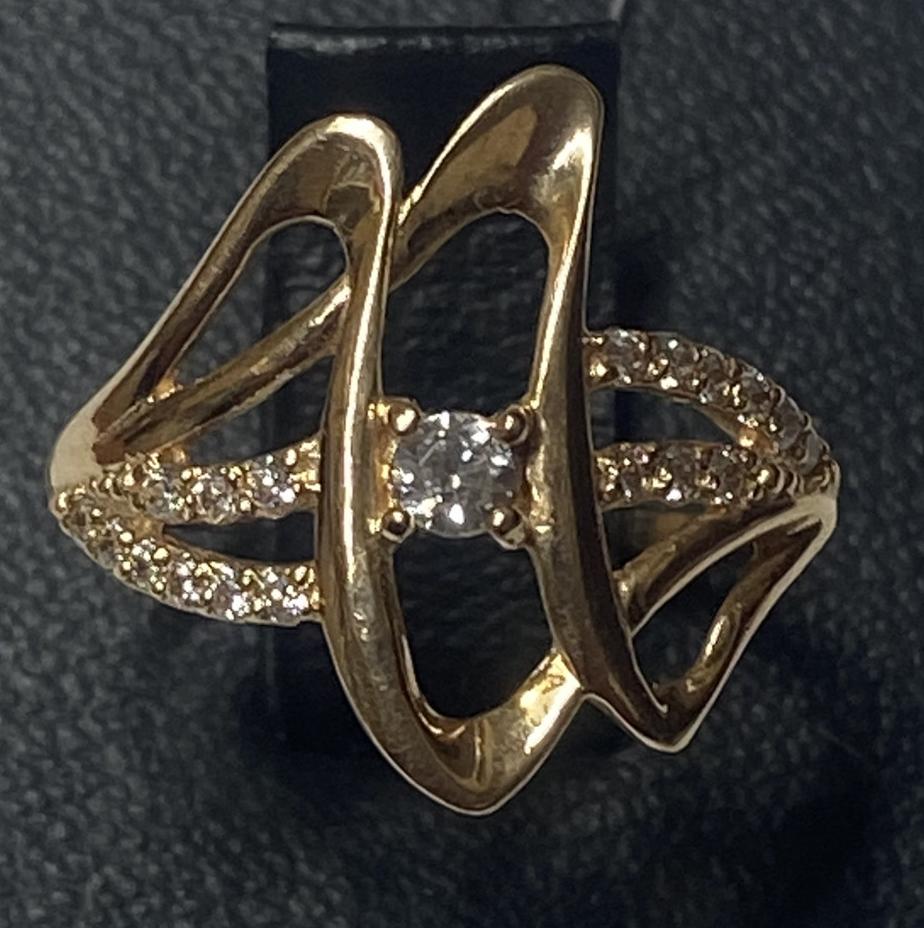 Кольцо из красного золота с цирконием (32638795) 0