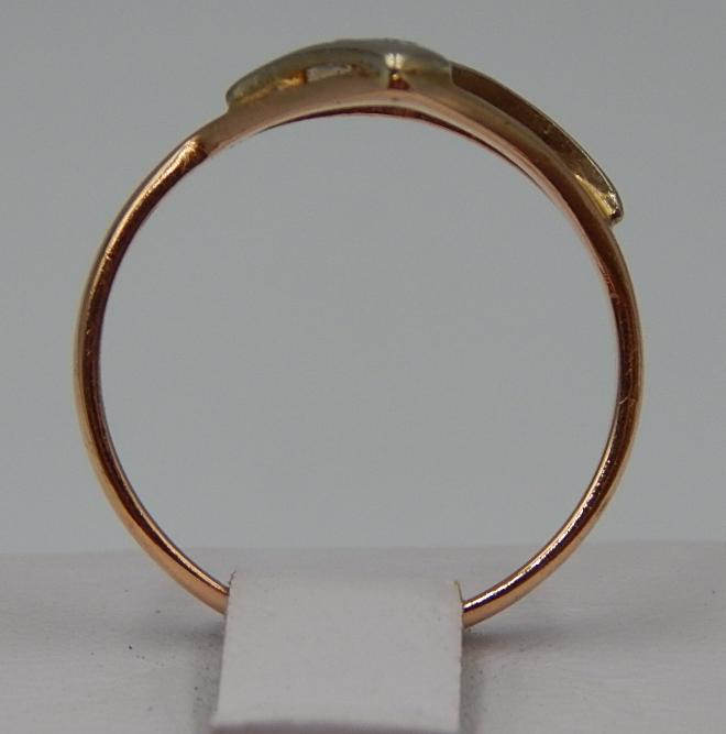 Кольцо из красного и белого золота с бриллиантом (-ми) (32200048) 3