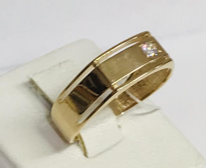 Перстень из красного золота с цирконием (30441266) 1