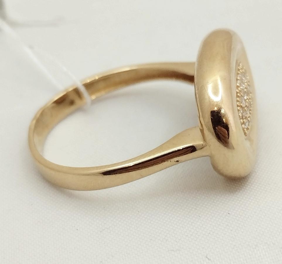 Кольцо из красного золота с цирконием (32536284) 3