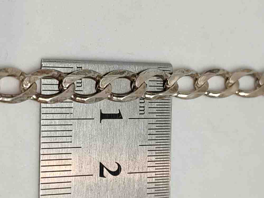 Серебряная цепь с плетением панцирное (28860087) 1