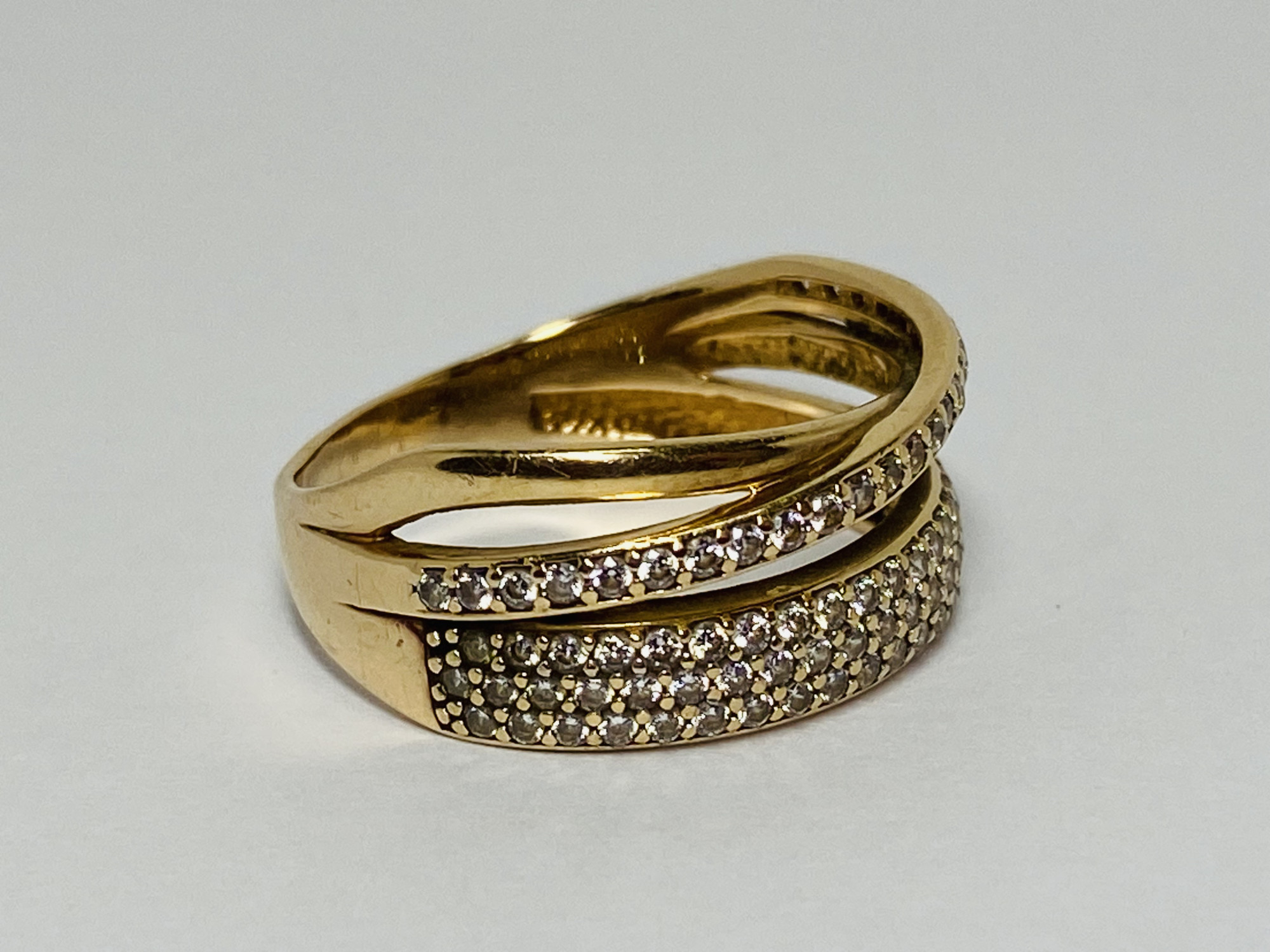Кольцо из красного золота с цирконием (33808739) 4