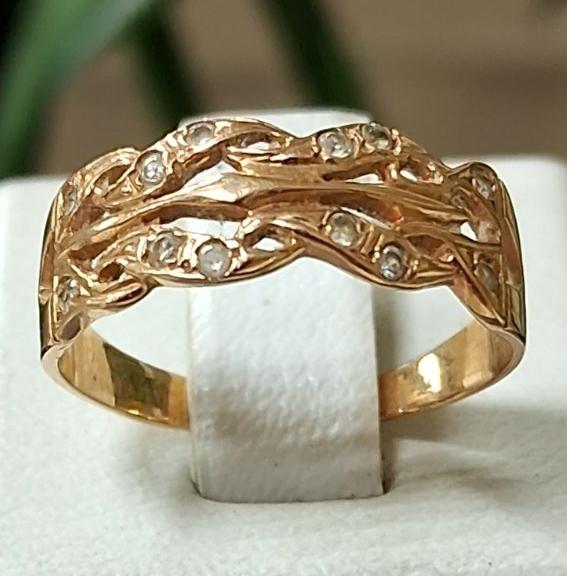 Кольцо из красного золота с цирконием (31832617) 0